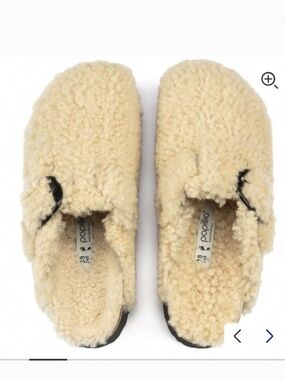 Boston Big Buckle Shearling Birkenstocks